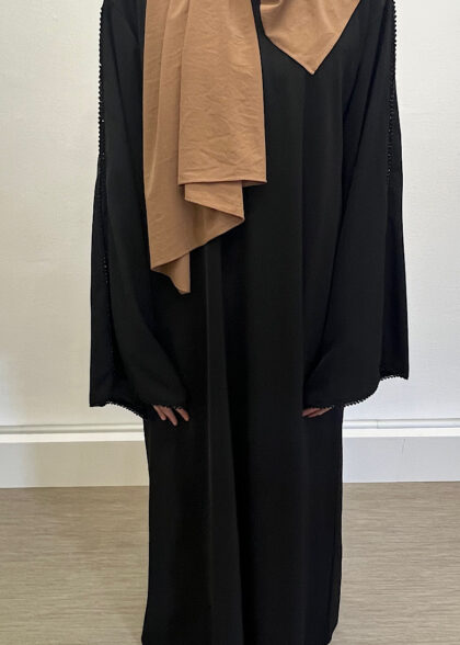 Robe longue à strass Nora noir
