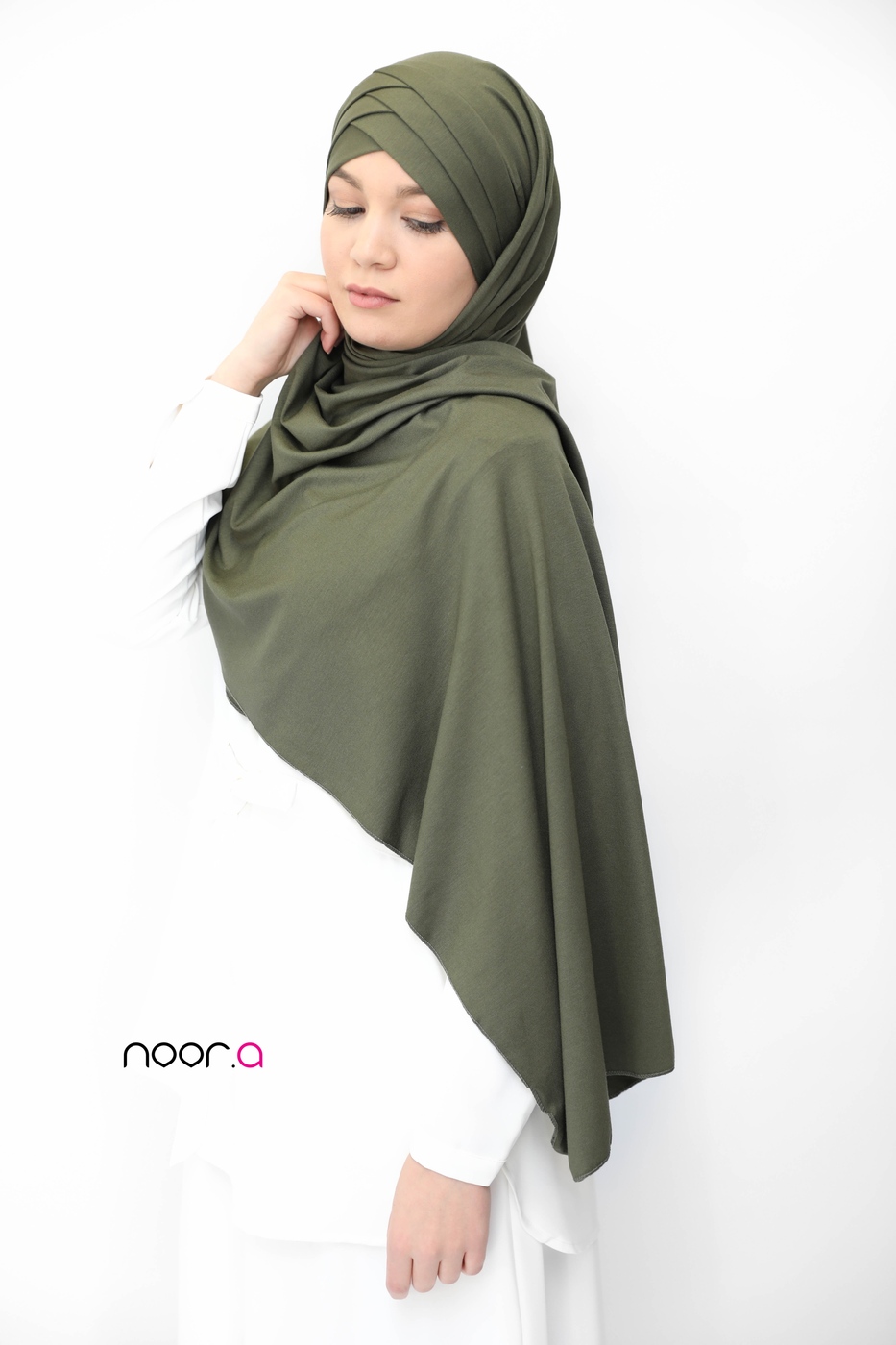 hijab-bonnet-intergré-a-nouer-coton-turquie-couleur-kaki (2)