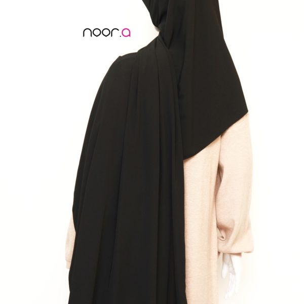 hijab-soie-de-medine-plissé-noir