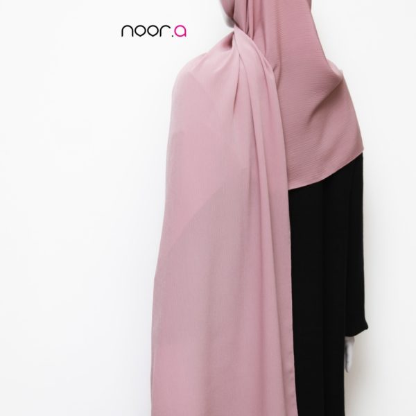 hijab-soie-de-medine-plissé-rose